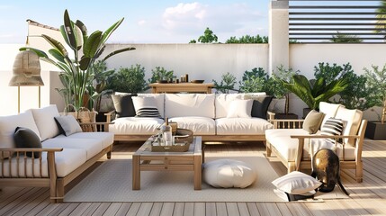 Top Floor Outdoor Terrace - a serene and inviting space. The terrace offers a perfect blend of comfort and elegance, ideal for relaxation and enjoyment.