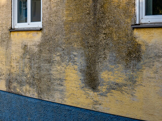 Feuchte und verschmutzte Haus