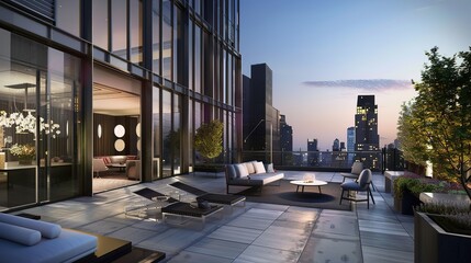 Top Floor Outdoor Terrace - a serene and inviting space. The terrace offers a perfect blend of comfort and elegance, ideal for relaxation and enjoyment.
