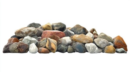 Natural Pile of Smooth Stones for Background Use