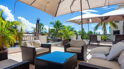 Top Floor Outdoor Terrace - a serene and inviting space. The terrace offers a perfect blend of comfort and elegance, ideal for relaxation and enjoyment.