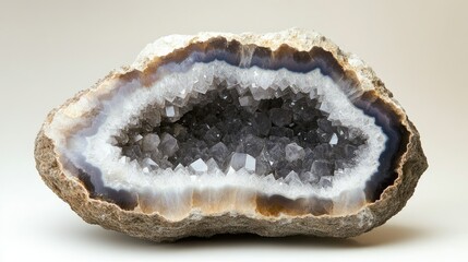 Stunning Close-Up of Geode Cut in Half