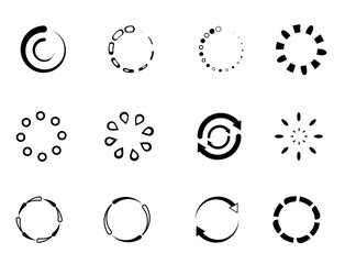 Collection of loading and buffering symbols for websites