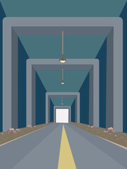 illustration of public infrastructure of tunnel