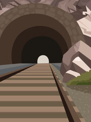 illustration of public infrastructure of tunnel