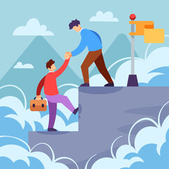Office Life illustration busy with books