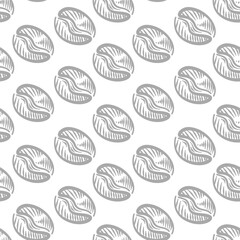 Coffee beans pattern for packaging. Coffee beans pattern background. Coffee beans background. Pattern background with coffee beans.