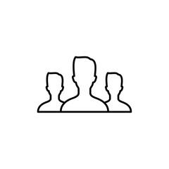 Community icon Outline set in black and white color