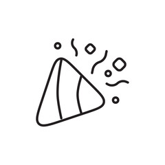 Confetti icon Outline set in black and white color