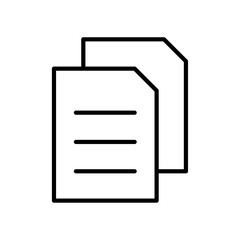 Copy icon Outline set in black and white color