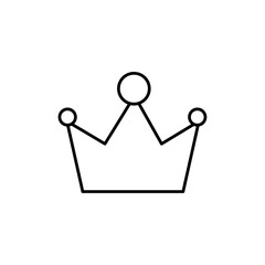 Crown icon Outline set in black and white color