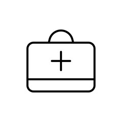 Obraz premium First aid icon Outline set in black and white color