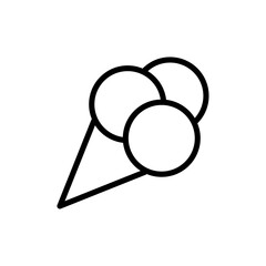 Ice Cream icon Outline set in black and white color