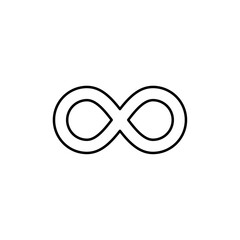 Infinite icon Outline set in black and white color
