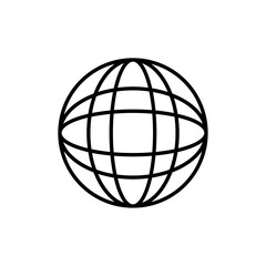Internet icon Outline set in black and white color