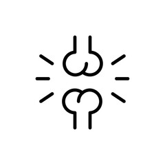 Joint icon Outline set in black and white color