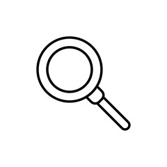 Loupe icon Outline set in black and white color