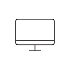 Monitor icon Outline set in black and white color