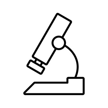 recommend clip art: Microscope icon Outline set in black and white color