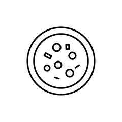 Pizza icon Outline set in black and white color