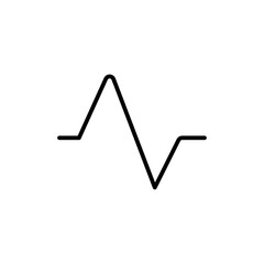 Pulse icon Outline set in black and white color