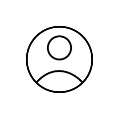 Profile icon Outline set in black and white color