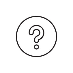 Question icon Outline set in black and white color