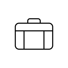 Suitcase icon Outline set in black and white color