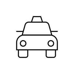Taxi icon Outline set in black and white color