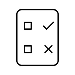 Test icon Outline set in black and white color