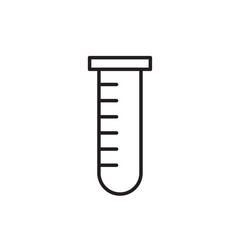 Test tube icon Outline set in black and white color