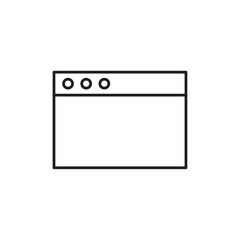 Web page icon Outline set in black and white color
