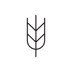 Wheat icon Outline set in black and white color