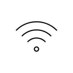 Wifi icon Outline set in black and white color