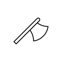 Axe icon Outline set in black and white color