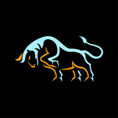 ILLUSTRATION 207 ABSTRACT VECTOR ART OF BRAVE BULL