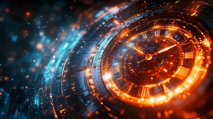 Fototapeta premium Explore the intricacies of time through stunning digital art