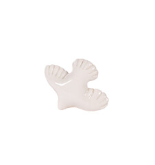 white dove on white