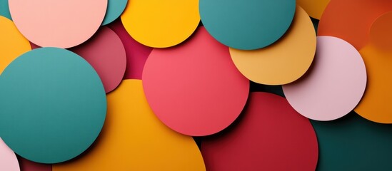 Abstract background with colorful overlapping circles.