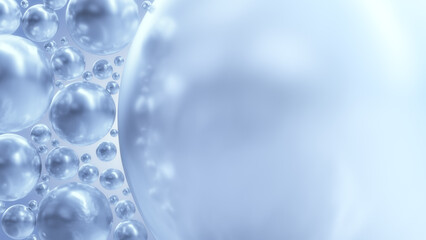 Cosmetic Essence, Liquid bubble, Skin care cosmetics concept, 3D rendering.