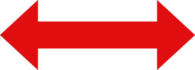 両方向の矢印のシンプルなイラスト