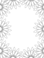 All these designs are hand-drawn and unique 
Flower Border is a Beautiful black and white illustration for adult coloring book,
This is a printable Beautiful Zentangle Coloring page for KDP Interior,