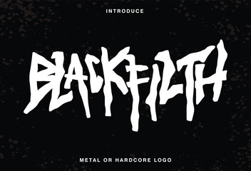 Death Metal, black metal, metal, punk, gothic, y2k, streetwear Rock Horror typeface Logo