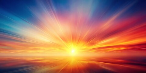 Obraz premium A Burst of Color and Light, Radiating from the Horizon, Creating a Dramatic and Inspiring Celestial Display