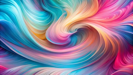 Obraz premium Whimsical Dance of Swirling Hues, A Symphony of Vibrant Colors Intertwined in a Kaleidoscope of Motion