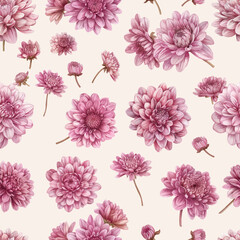 Lovely and Beautiful Spring Flowers Pattern for Fabric, Wallpaper, and More