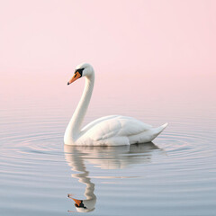 Fototapeta premium swan on the lake