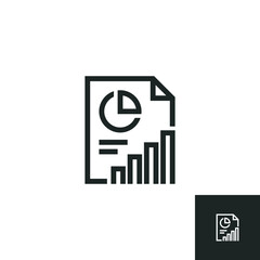 File diagram icon isolated on white background. Vector illustrations are made with vector-based software, not AI generated results.