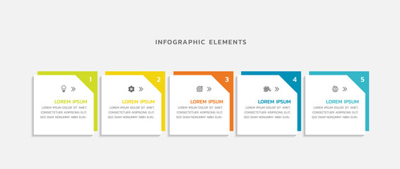 Business infographic template colorful design