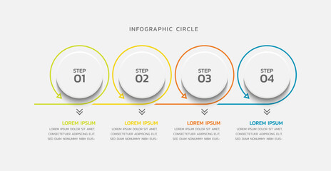Fototapeta premium Business infographic template colorful design